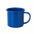 Emaillebecher 350 ml aus Stahl blau gesprenkelt für Camping