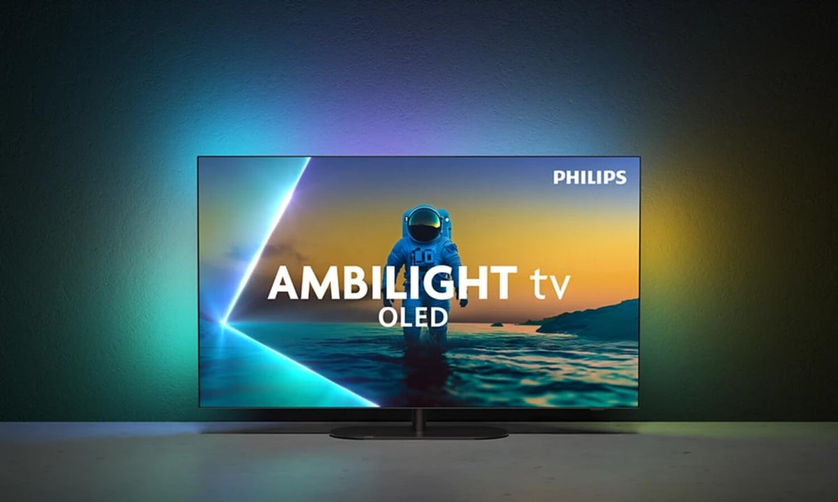 Philips Fernseher, 106,7 cm, 42 Zoll, Schwarz, Smart TV, Ambilight 42OLED820 4K OLED Smart TV, Display mit P5 AI-Bild