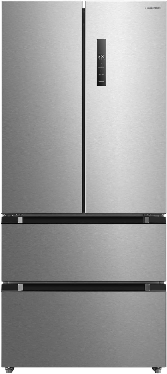 HCFD Kühlschrank, 516 L, Silber, M516INVXE++ French‑Door, Gesamtvolumen, Full No‑Frost, Inverter‑Kompressor, LED‑Touch‑Display