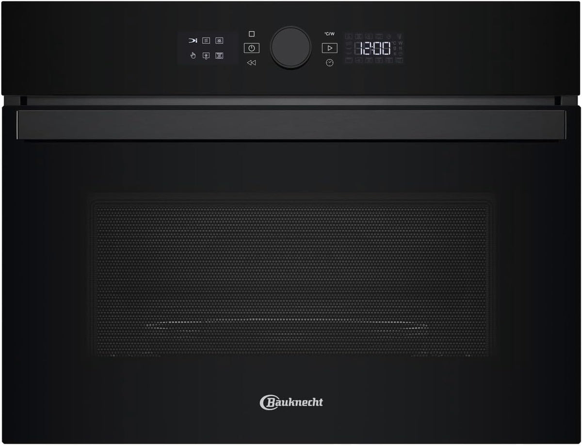 Bauknecht Mikrowelle, Schwarz/Silber, BMW47DMK Kombi- - 900 Watt, Heizelement-Grill 1600 Watt, Heißluft 1200 Watt/Dynamic Crisp