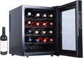 Einbau Weinkühlschrank, 48 Liter, 28 DB, Schwarz, Weinschrank mit Touch Bedienfeld, Platz für 20 Flaschen, Einstellbare Temperaturzone