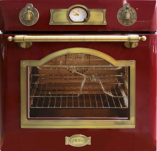 Kaiser Backofen, 60 cm, 67 L, Rot, Empire EH 6355 Exklusiver Nostalgie Autark •, Heißluft, Grill • Retro Design mit modern Technologie