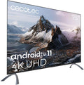 Cecotec Fernseher, Schwarz, Smart TV, LED- 75' Smart TV A3-Serie ALU30075S, 4K UHD, Android TV 11, Rahmenlos, Google Assistant und Chromecast