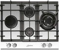 Kaiser Kochfeld, 3,8 kW, 6394w, 60 cm, Schwarz, KCG Turbo Romb/Gas Autark/ /Gas auf weißem Glas/Glaskeramik, Fl.Gas