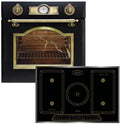 Kaiser Backofen, 77 cm, 79 L, Schwarz, Herd Set EH 6355 Em + KCT 7797 FI Em, Elektro set, Autark, Einbau, Glas, Induktionsherd Set