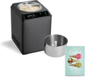 SPRINGLANE Eismaschine, 2,5 L, 250 W, Silber, & Joghurtbereiter Erika mit selbstkühlendem Kompressor, inkl. Rezeptheft + Zusatzbehälter Edelstahl