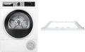 Bosch Wäschetrockner, 8 kg, Weiß, Wärmepumpentrockner für Wäsche, Serie 6, A+++, 176 kWh/Jahr & Verbindungssatz WTZ27410