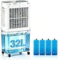 32 L 32 L Gewerblicher Verdunstungsluftkühler, 32 L, 80 W, Weiß, Mobiler Kühlventilator