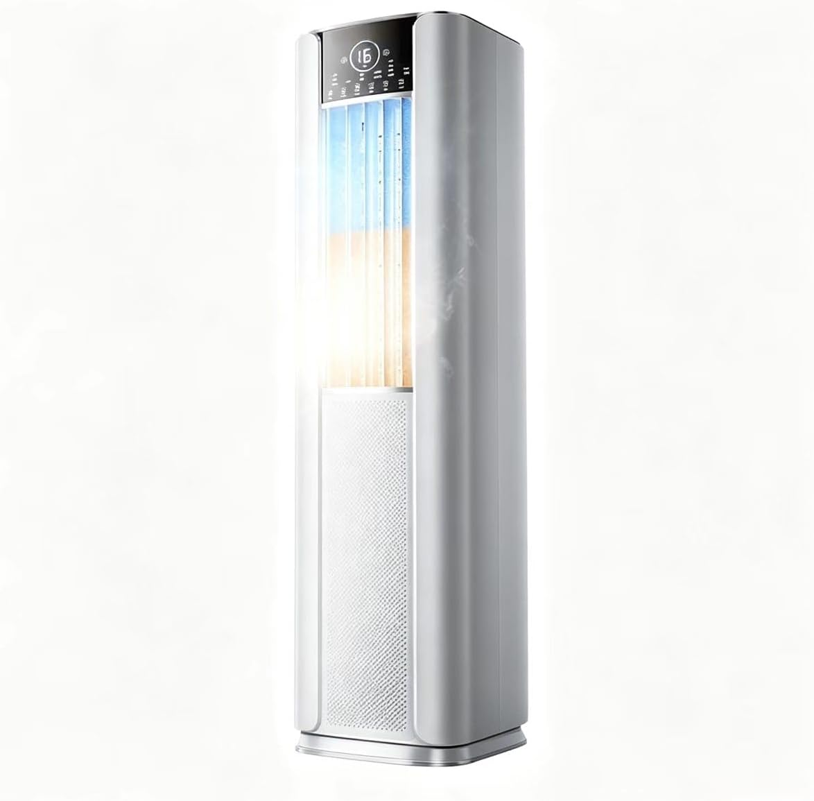 Mobiles Klimagerät, 250 m, Weiß, Tragbare Klimaanlage, 14000 BTU für ², Fernbedienung, Luftentfeuchter, Ventilatorfunktion