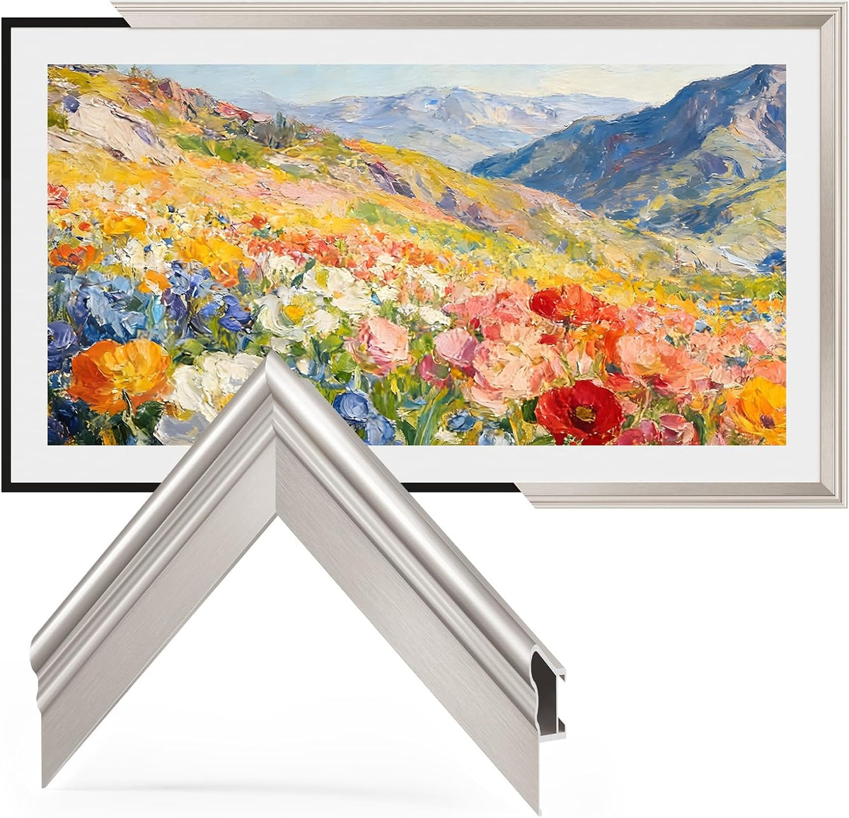 Fernseher, 190,5 cm, 75 Zoll, Schwarz, TV-Rahmen , nur für Samsung The Frame TV und Pro (passend für 2021, 2026