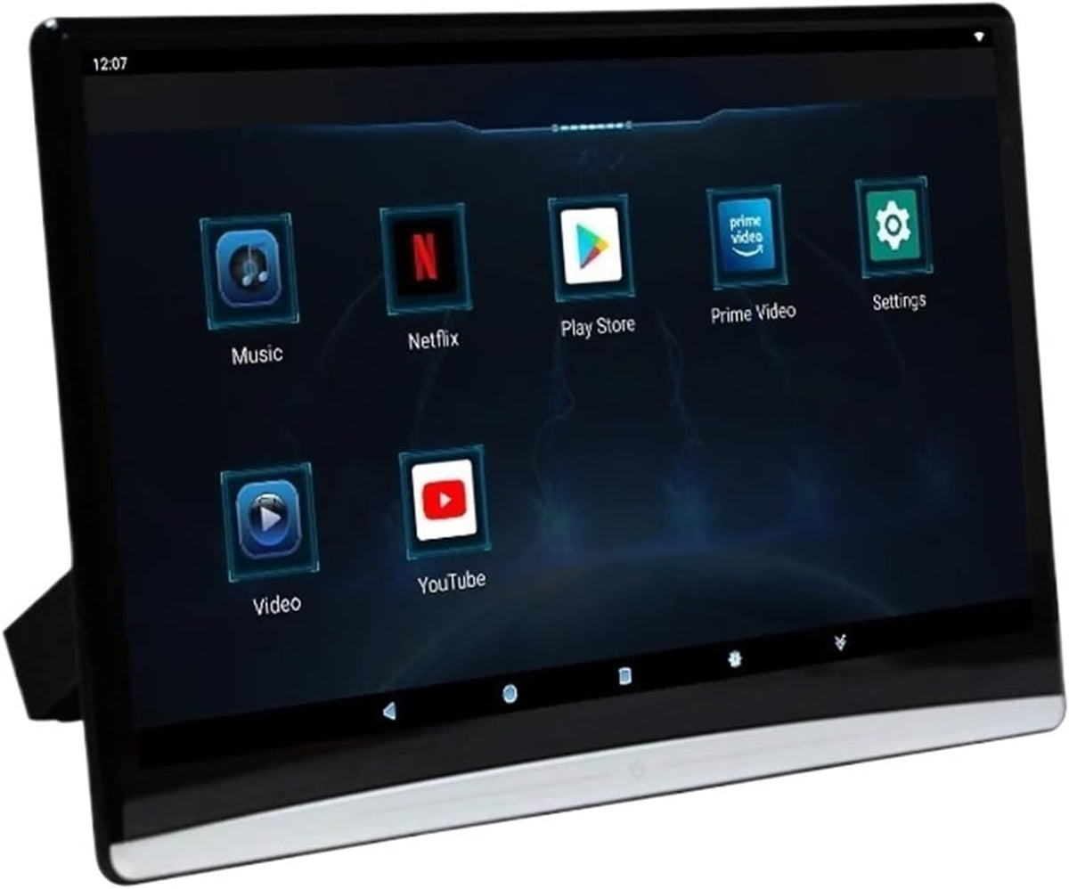 Kopfstützen Monitor, 10,6/11,3/12,4 Zoll Full HD IPS-Touchscreen, Schwarz, TV 8K Auto IPS Tablet Touchscreen Multimedia Video Player