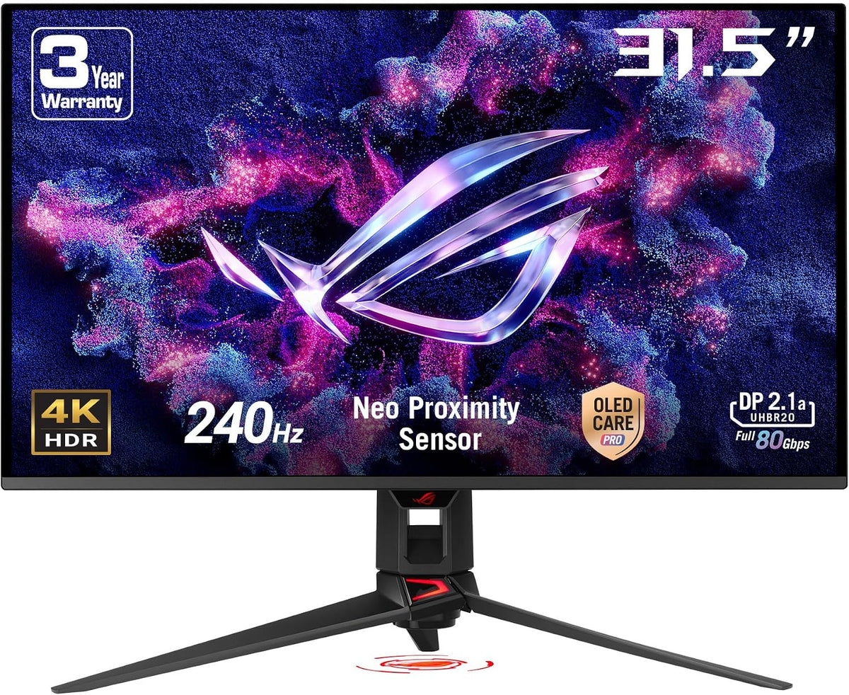ASUS Monitor, 32 Zoll, Schwarz, ROG Swift PG32UCDMR 4K QD-OLED Gaming