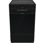 Gorenje Elektroherd, 70 Liter, 50 cm, Schwarz, GECS5C70BPA Elektro-Standherd mit Glaskeramik-Kochfeld / /