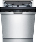 Siemens Geschirrspüler, 60 cm, 44 dB, Silber, SN43ES14VE iQ300 Unterbau-, Edelstahl, Home Connect, Besteckschublade