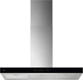 AEG Dunstabzugshaube, 730 m, 74 dB, 90 cm, Silber, Serie 6000 mit Lüften-Funktion, Kaminhaube mit Glas, Ab- und Umluft