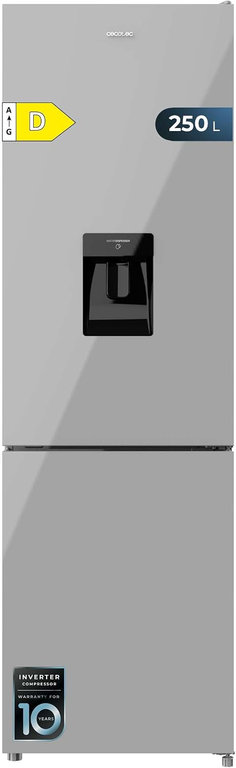 Cecotec Kühlschrank, 170x59,5 cm, 348 L, Weiß, mit 2 Türen Bolero CoolMarket 2D 348 NF E. Inverter-Motor, Zweitüriger