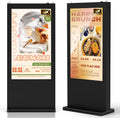 65'' Digital-Signage-Display, Schwarz, Outdoor Digital Signage Display 4K, 3000 Nits Helligkeit LCD Displays, WLAN/HDMI/USB