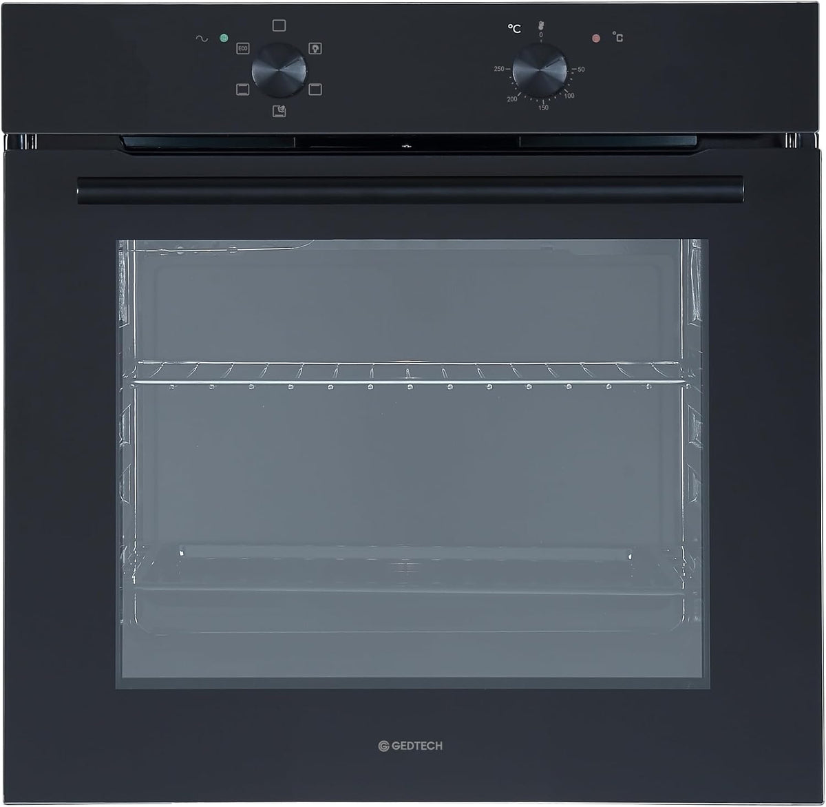 GEDTECH Backofen, 76 L, Schwarz, GFO76BL Einbau-, Grill, Dampffunktionen