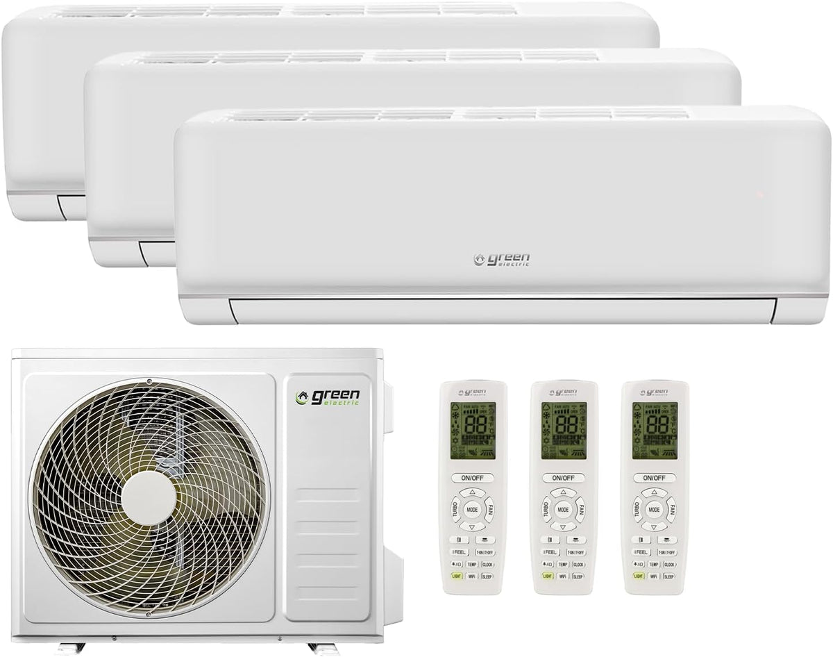 Plus Klimaanlage, Weiß, Trial Split 9000 + 9000 + 12000 BTU, Wi-Fi R32, Energieeffizienz A++/A+, 3 Inneneinheiten + 1 Außeneinheit