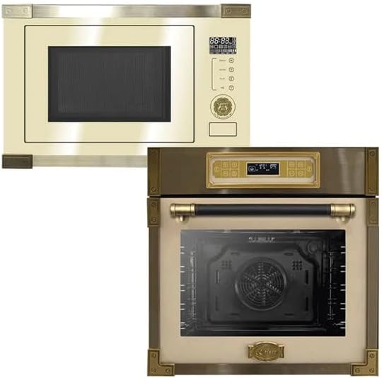Kaiser Mikrowelle, 80 L, 25 L, Schwarz/Silber, EH 6726 ElfAD Retro Einbau Backofen, EM 2545 Elf AD Einbau Multifunktions