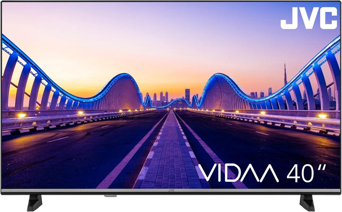 JVC Fernseher, 40 Zoll, Schwarz, Smart TV, Smart TV VIDAA LT-40VDF5455 Full HD, HDR TV mit integriertem Triple-Tuner