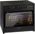 GURARI Elektroherd, 90 cm, 121 L, Schwarz, Elektrostandherd GCH E 912 BL, Glaskeramik, 8 Funktionen, Heißluft, Grill