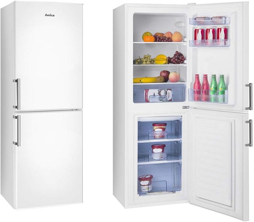 Amica Kühl-Gefrierkombination, 148 cm, 110 W, 138 L, Weiß, hoch automat. Abtauen KGC 384 Kühlschrank mit Gefrierfach