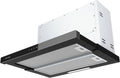 Oranier Dunstabzugshaube, 60 cm, Schwarz/Silber, Einbau FLA660 - Umluft Abzugshaube mit ausziehbarer