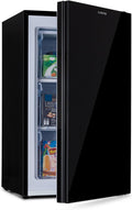 Klarstein Gefrierschrank, 60 Liter, Schwarz, Pluto - 1 Kühlzone, Thermostat mit 5 Stufen, 0 bis -18 °C, mit Glasfront