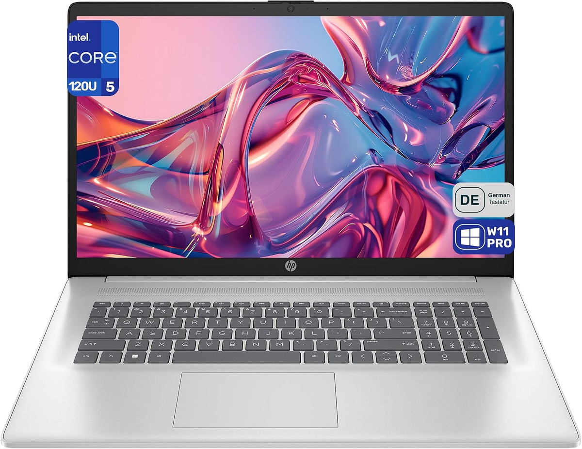 HP Laptop, Silber, 17 Business, Intel Core i5-120U, 16 GB DDR4 RAM, 512 GB PCIe SSD, 17.3' FHD (1920x1080) Display