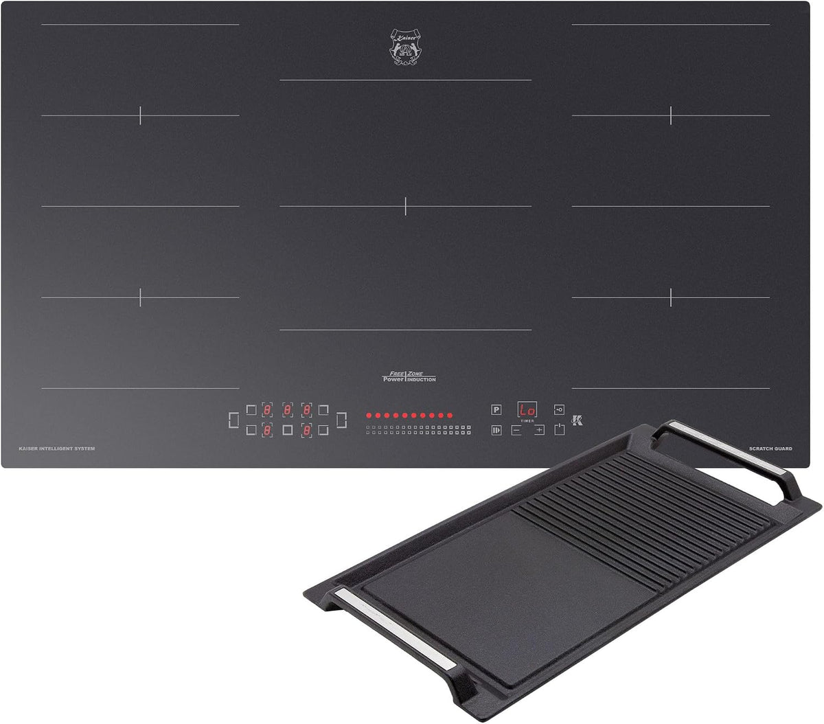 Kaiser Kochfeld, 8,7 kW, 90 cm, Schwarz, Induktions KCT 9110 FI+Grillplatte • Autark Induktion 5