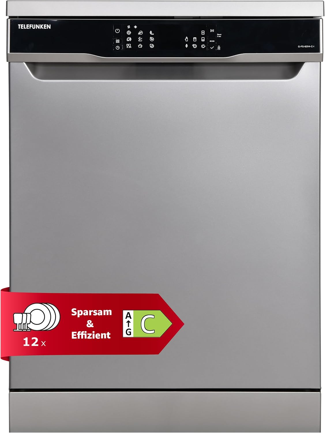 Telefunken Geschirrspüler, 60 cm, Weiß, G-FS-6014-C-I freistehend Spülmaschine