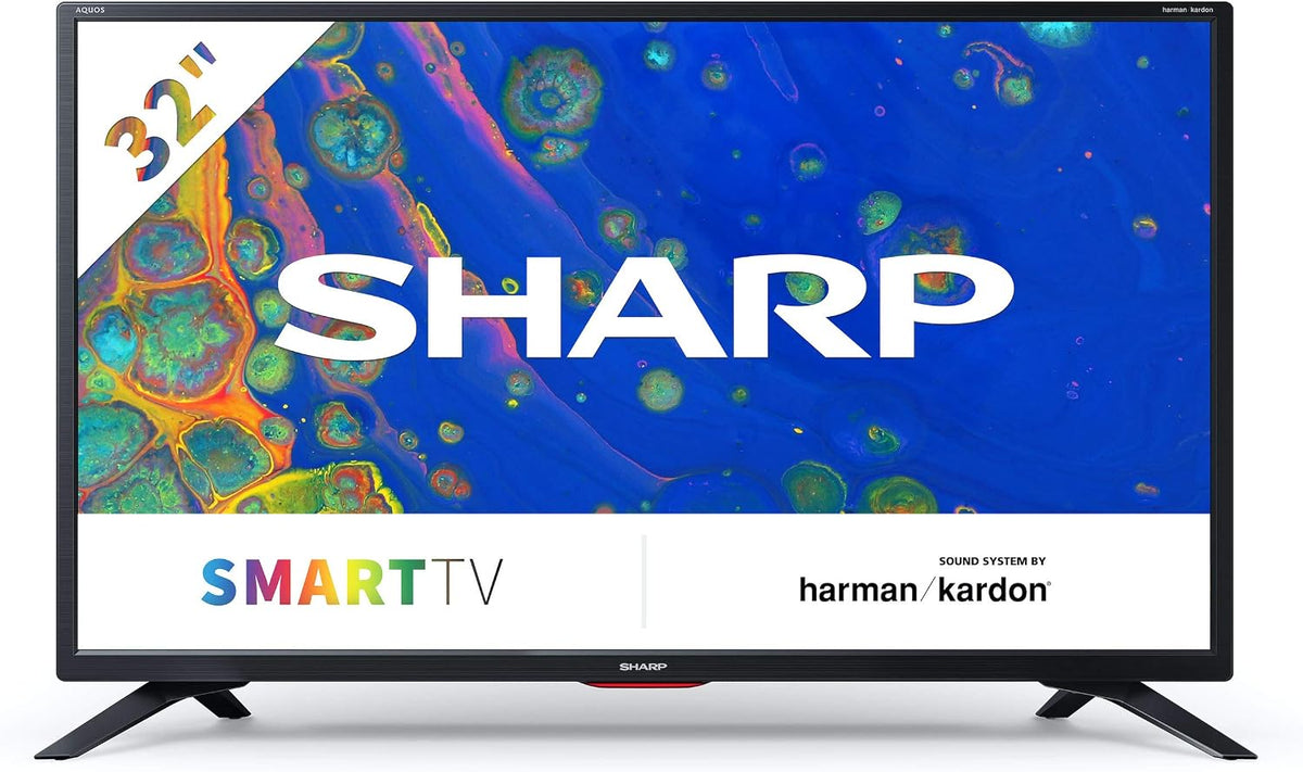 SHARP Fernseher, 32 Zoll, 81 cm, Schwarz, Smart TV, 32BC6E Smart TV HD Ready LED (Harman Kardon, HDMI, HD Tuner)