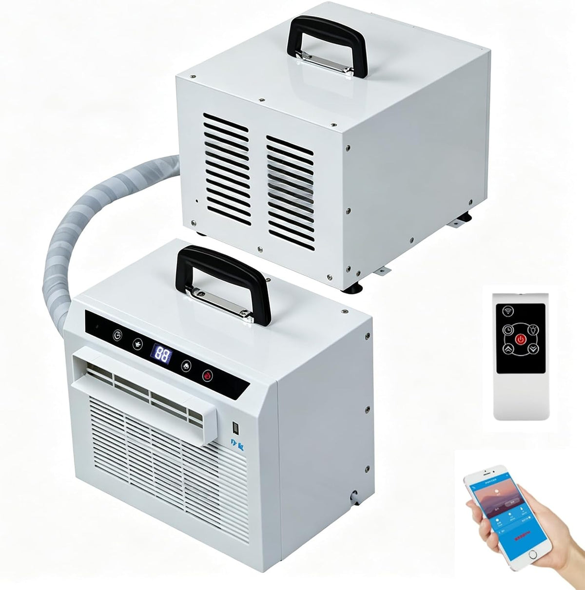 Split-Klimaanlage, 130 m, 2 m, 1M, Weiß, 3000 BTU, ³/h Luftdurchsatz, 12-Stunden-Timer, Touch-/Fernbedienungs-/WLAN-Steuerung