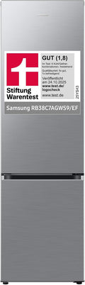 Samsung Kühl-Gefrierkombination, 203 cm, 387 l, Silber, RB38C7AGWS9/EF, AI-Kühlschrank mit Gefrierfach, SmartThings AI Energy Mode