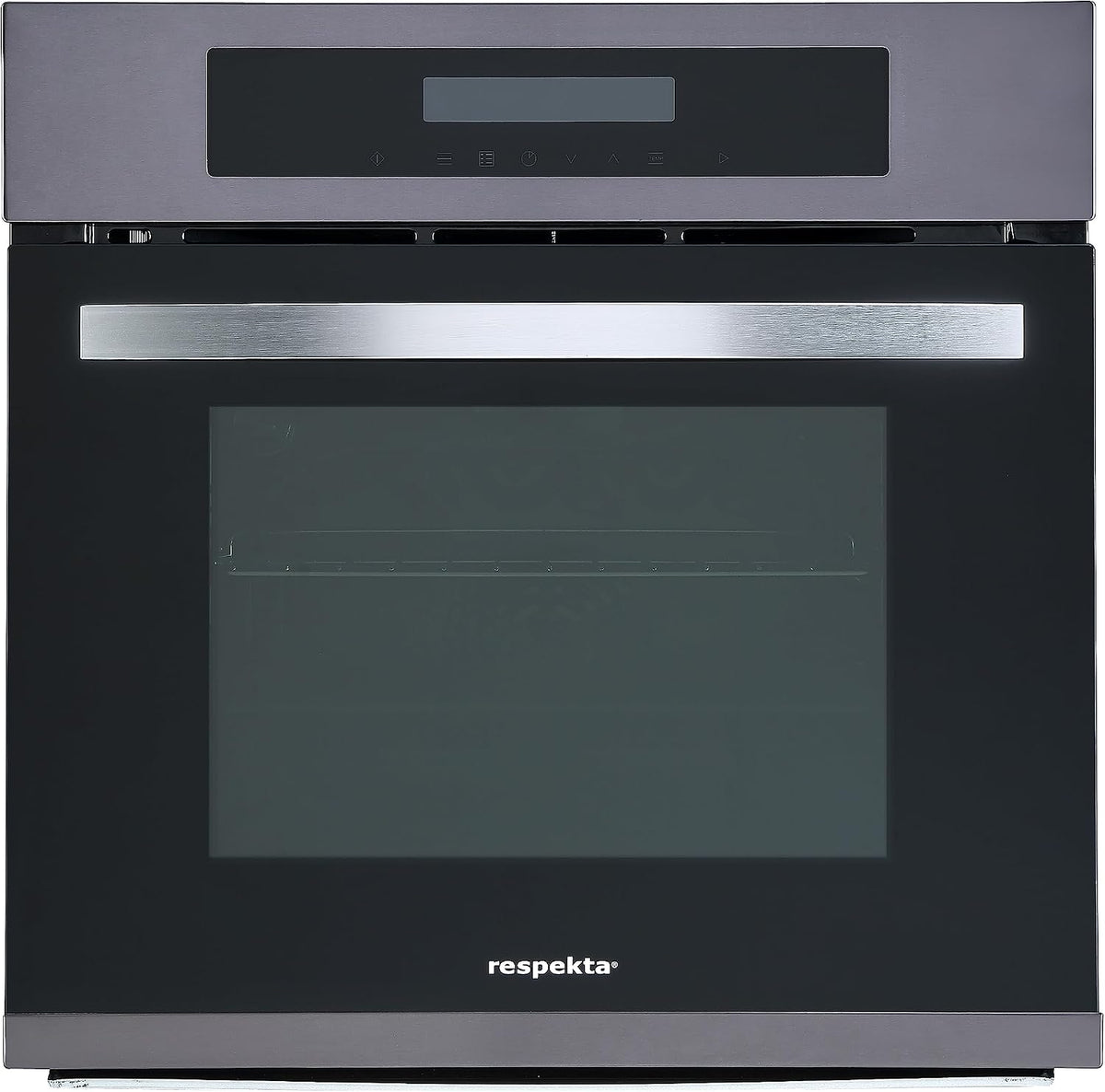 Respekta Backofen, 66 Liter, Silber/Schwarz, Einbau autark / 11 Beheizungsarten/LED Timer & Touch