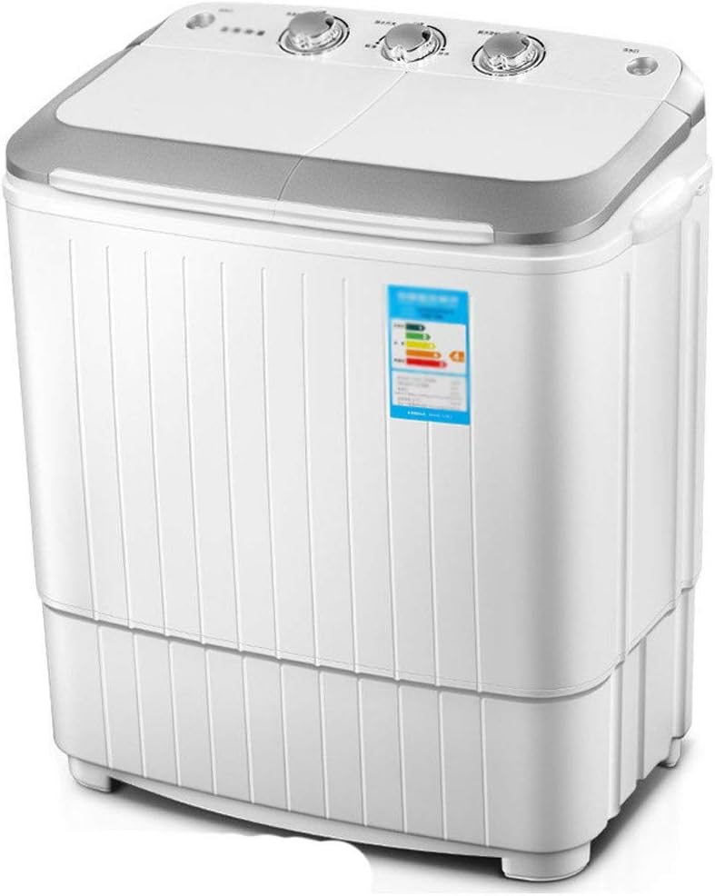 Double Waschmaschine, Grau, Barrel Mini Washing Machine Stainless Steel Barrel Washing