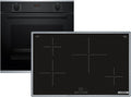 Bosch Backofen, Schwarz, HBD434FH83 Set HBA234BB3 + Induktionskochfeld PIE84KBB5E
