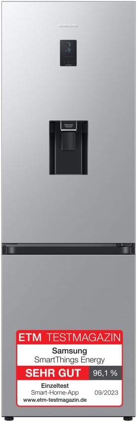 Samsung Kühl-Gefrierkombination, 185 cm, 341 l, 114 l, Silber, Kühl-Gefrier-Kombination, Kühlschrank mit Gefrierfach
