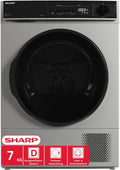 Sharp Wäschetrockner, 7 kg, Silber, KD-PRO7S7GSD-DE, WiFi, 15 Trockenprogramme inkl. 20-Minuten-Schnelltrockenprogramm