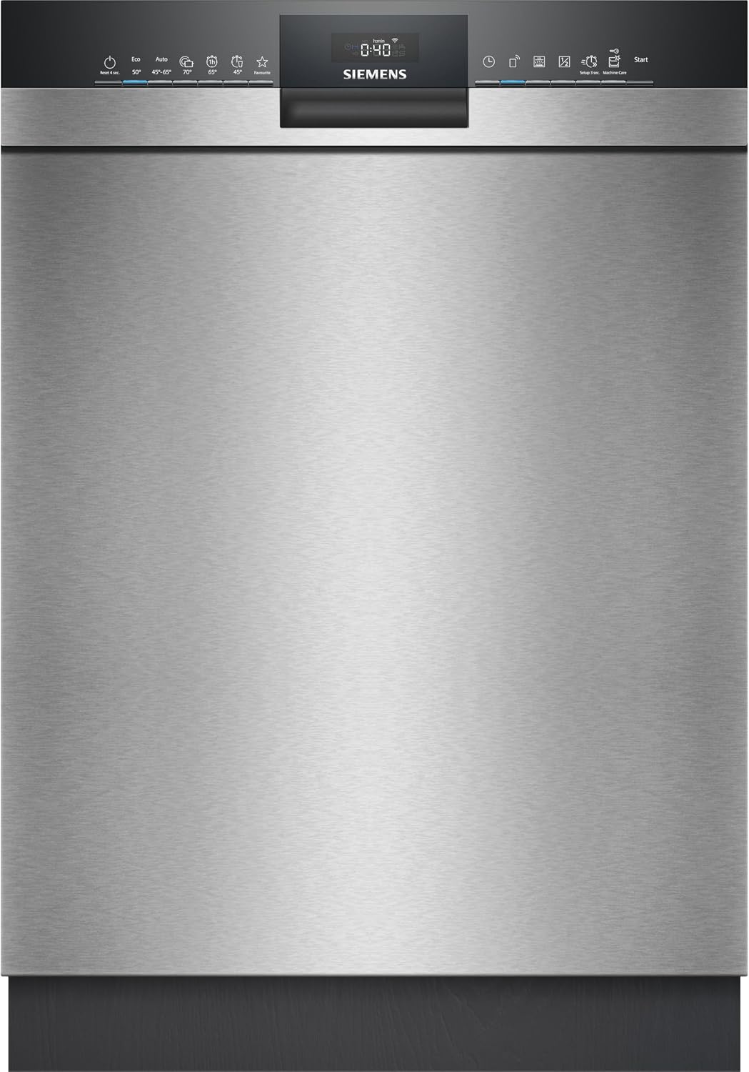Siemens Geschirrspüler, 60 cm, Silber, SN43ES02AE iQ300 Smarter Unterbau, breit, Besteckkorb, Made in Germany, Edelstahl