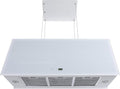 GURARI Dunstabzugshaube, 90 WH, 1000m, 90 cm, Schwarz/Silber, Inselhaube GCH I 333 Prime inkl. 2x Umluftset, Deckenhaube