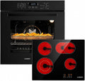 Autarkes Backofen, 73 Liter (Nutzvolumen: 65 Liter), 3000 Watt, 60 cm, 59 cm, Keramikglas, Schwarz