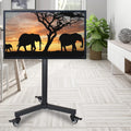 HYJYGM Fernseher, 30 kg, Schwarz, Mobiler TV-Wagen für 14-32-Zoll-, hochverstellbare, tragbare TV-änder