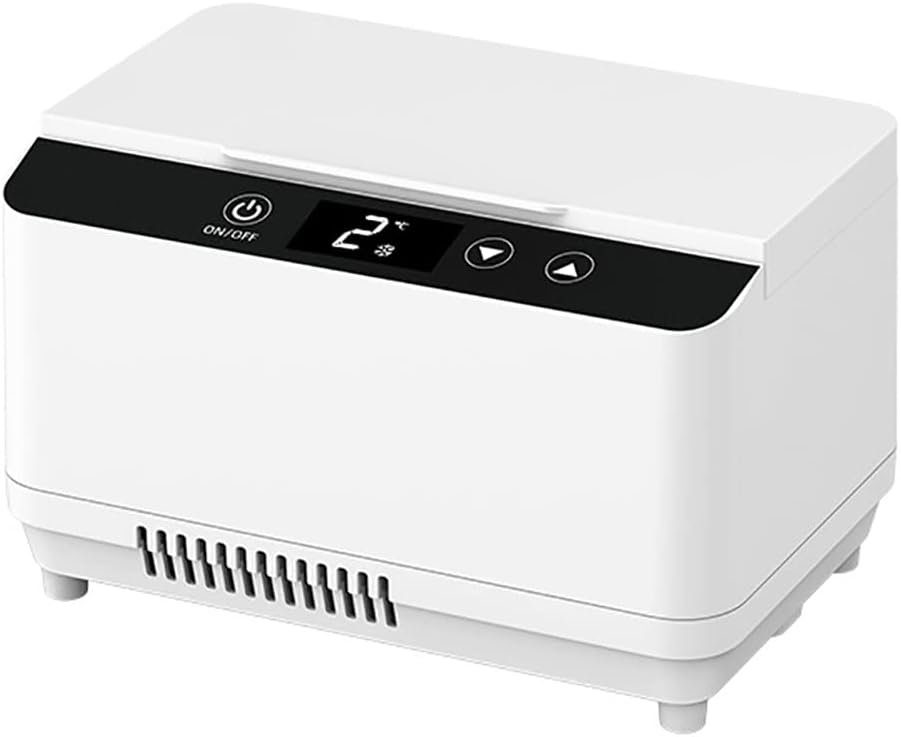 Kühlbox Kühlschrank, Schwarz, für Insulinkühler, Mini-Reisekoffer für Insulinkühler, digitaler LCD-Bildschirm, doppelschichtig