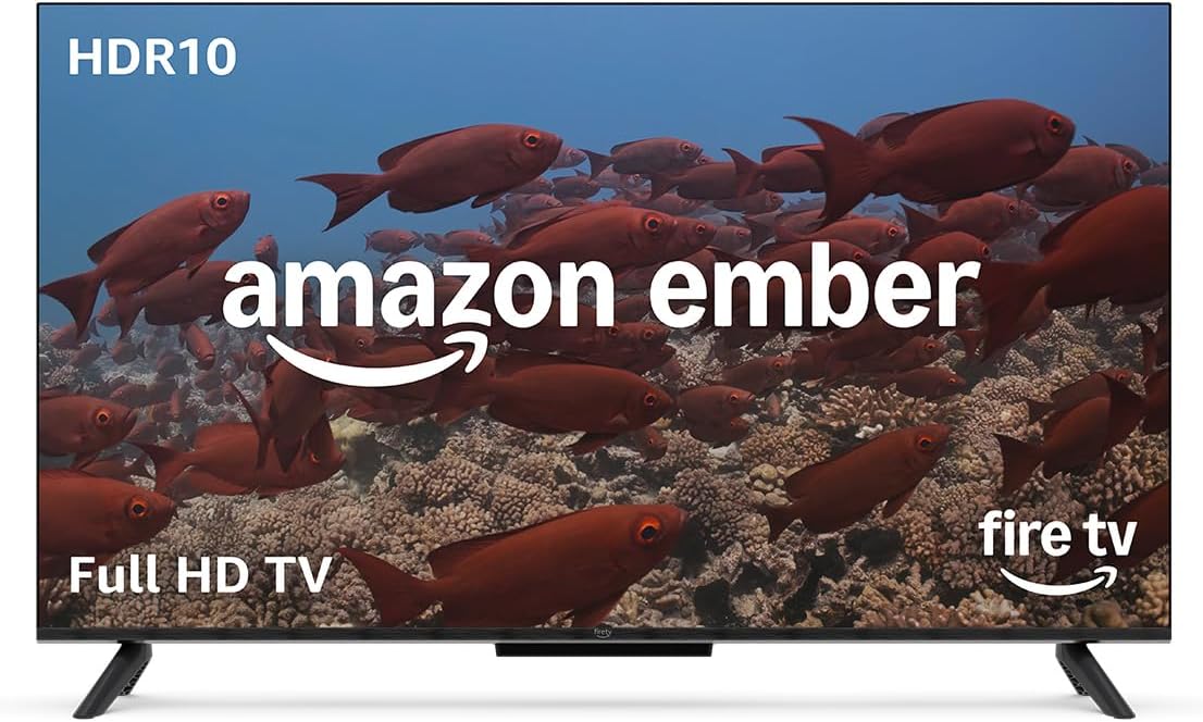Amazon Fernseher, Schwarz, Smart TV, Ember 2-Serie mit Fire TV (neueste Generation), 40-Zoll-Smart-TV in HD mit Alexa-Fernbedienung