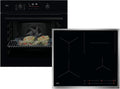 AEG Backofen, Schwarz, Set BP3100B + Induktionskochfeld OIO64C00XB