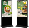 49 Digital-Signage-Display, 49 Zoll, Schwarz, Zoll Digitaler Kundenstopper, FHD LCD IPS Digitales Werbedisplay mit Android OS