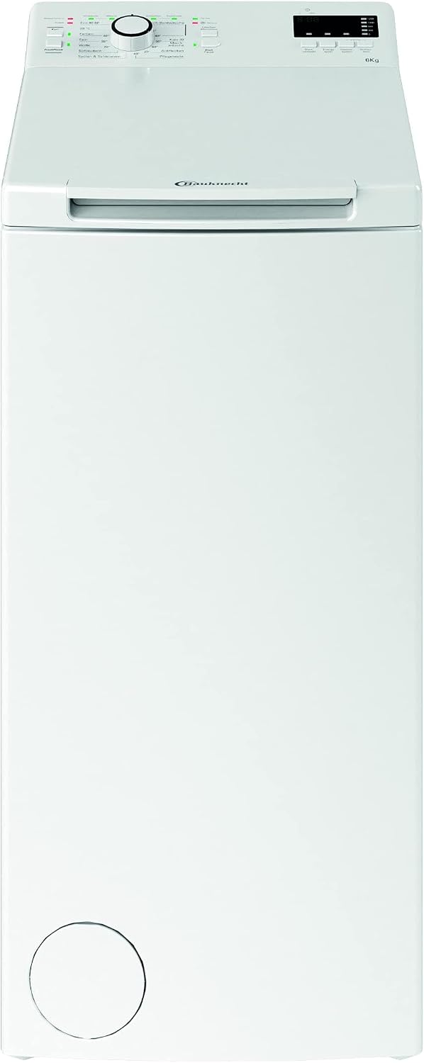 Bauknecht Waschmaschine, 6 kg, Weiß, WAT Smart Eco 12C Toplader- / /1200