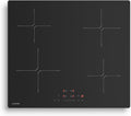 Klarstein Kochfeld, 7400 W, 60 cm, Schwarz, PowerGlide Induktions - 4-Zonen Induktion, Boost, Touch-Schieberegler